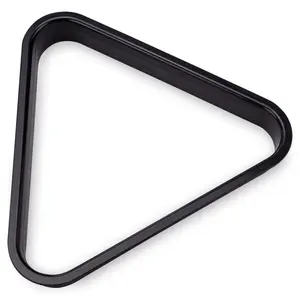 Black Plastic 8-Ball Billiards Triangle Rack, Space-Saver Organiser, Fits Standard Balls