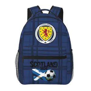 Lightweight Soccer2026 Backpack Fun Cartoon 2026 World Football Travel Casual Laptop Backpack Hiking Daypack with Scotland Team Elements for Birthdays, Anniversaries & Party Presents