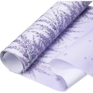 30 Sheets Floral Scented Drawer Liners 14 x 19.5 Inch Non Adhesive Shelf Liner Paper Sheets for Dresser Kitchen Cabinet Home Shelf Closet, Lavender Scent