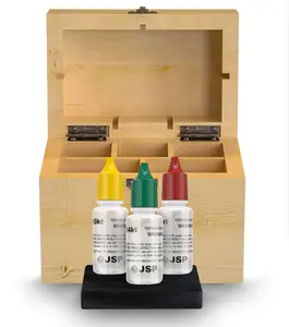 JSP 10k 14k 18k Gold Testing Acid Solutions Kit for Jewelry W/ Bamboo Storage Box