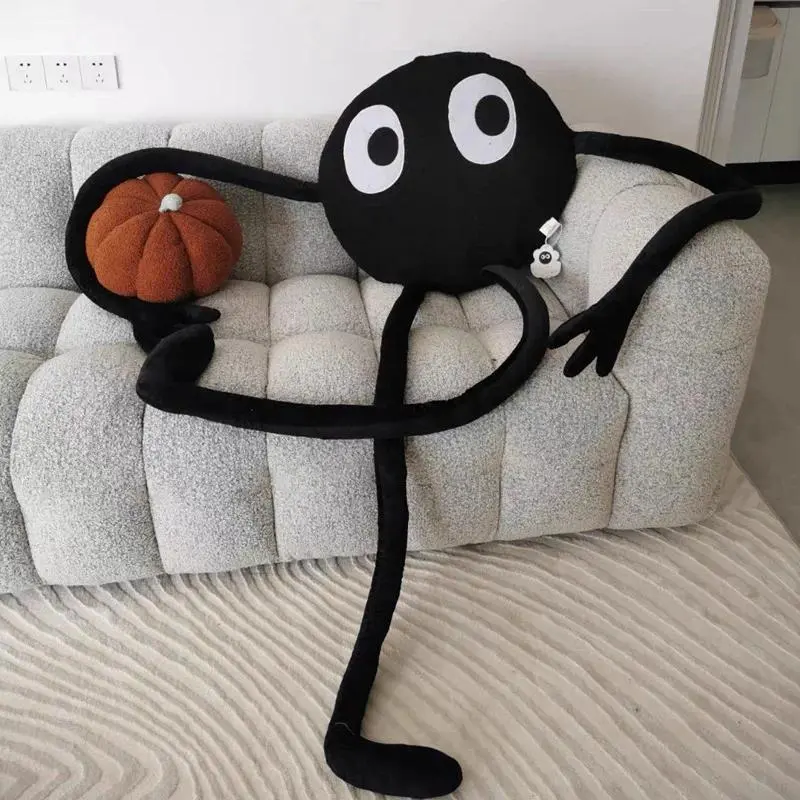 Huge Cute Black Briquettes Octopus Plush Toy Stuffed Long Legs Octopus Doll Plush Animal Pillow Creative Gift Kawaii Room Decor