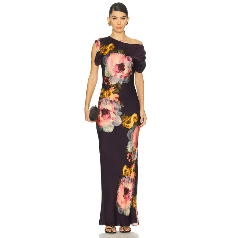 knee length dresses for ladies Amanda Uprichard Magnolia Silk Maxi – Shop at the Mix main image 0