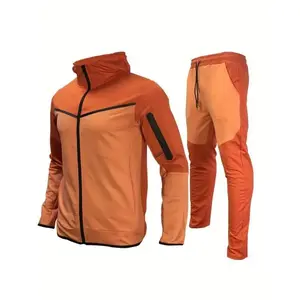 Men'S Trendy Casual Spring And Autumn Sportswear, Two-piece Hoodie Boutique Sportswear Set, Sportswear Set, Sweatpants Hoodie Set, Spring Autumn And Winter Casual Long Sleeved Two-piece Set