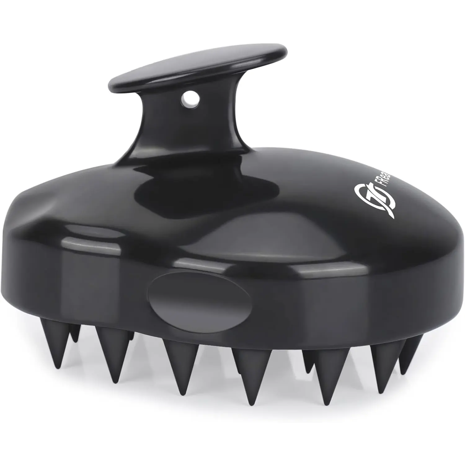 FREATECH Scalp Massager Shampoo Brush with Soft Silicone Bristles for Hair Growth and Scalp Care, Shower Hair Brush Head Massager Scalp Scrubber Exfoliator for Dandruff, Men Women Kids, Black FReatech