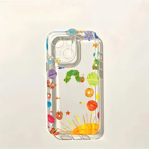 VYD The Very Hungry Caterpillar Cute Protective Smartphone Case - Flexible Durable TPU Cover for iPhone 18-11 Pro Max Plus, Samsung Galaxy S26-S23 Ultra & Other Handheld Devices, Cute Phone Accessory