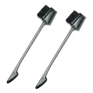 Imani Hair Edge Brush 3 in 1 Double Sided Pack for Smoooth Grooming Haircare Heatless