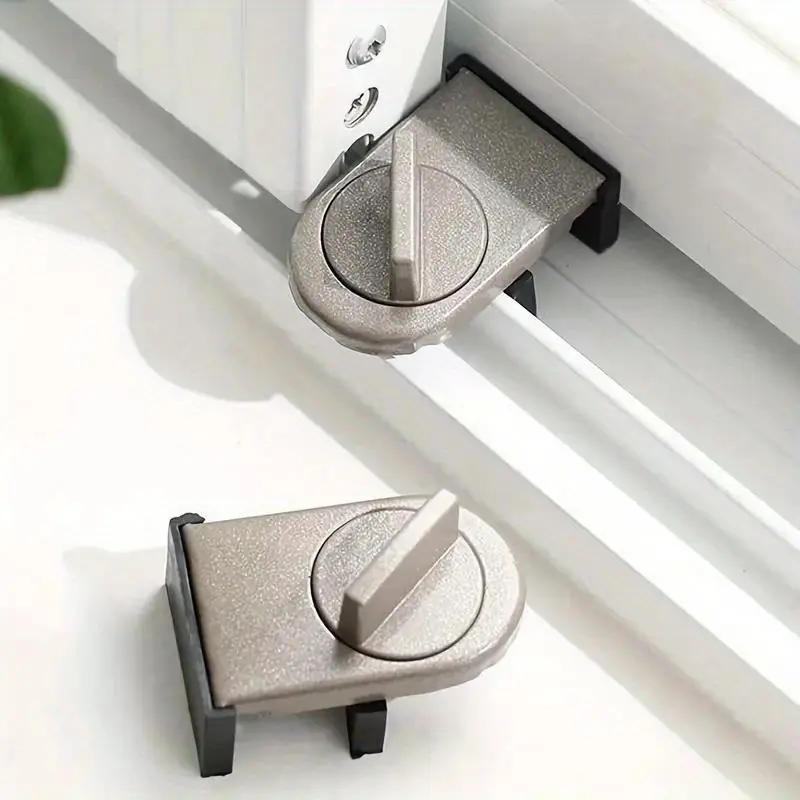 1pc Sliding lock, Locking Device, featuring anti-hand entrapment, anti-theft, anti-drop and safety locking functions, is suitable for use in family bedrooms, bathrooms, offices and door locks.