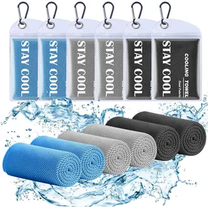 Sports & Outdoor Cooling Towels - 6 Pack Cooling Towel (40"x12"), Ice Gym Towels for Working Out, Microfiber Cooling Towels for Neck and Face, Towel for Home Gym, Workout & More Activities
