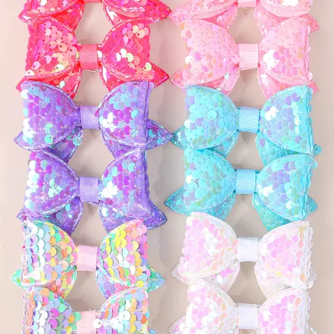 12 Piece Sequined Bow Hair Clips with Glittery Finish, Pretty Bow, Elegant Girls Bangs Clamps, Barrettes Hair Clips, Decorative Hair Clips, Hair Decor, Bows for Hair, Perfect for Parties Daily Casual Wear, Stylish Fashion Accessory Gift