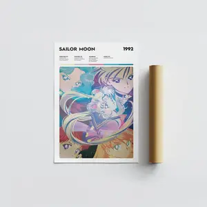 Sailor Moon Poster Gift Anime Wall Art for Kids Room Decor Gift for Him Gift for Her Poster Gift
