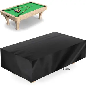 7 ft 90.6x57.9x28.0 Inches Universal 420D Pool Table Cover, Waterproof Windproof Outdoor Table Protector for Snooker, Patio Furniture and Chairs