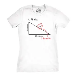 Find X T Shirt Funny Sarcastic Nerdy Math Test Teacher Tee for Women Funny Womens T Shirts Cute Vintage Fashion Casual Ladies T-Shirt Gift Teacher Tops for Women Funny Nerd Top Women's Novelty Tees White