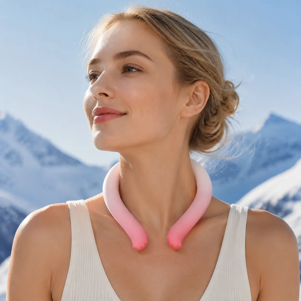 Neck Cooling Tube for Hot Weather, Cooling Neck Tubes, Ice Tubes, Instant & Long-Lasting Cooling for Outdoor Performance, Large Cooling Body Tube, Must Have for Summer Travel, Running,Gym , Camping Gardening & Daily Use【Pink】