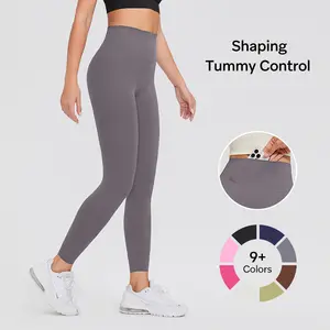 Women's High Waisted Workout Leggings 24'' Inseam Moisture-Wicking Stretch Yoga Pants with Hidden Back Pocket for Gym, Running & Everyday Wear