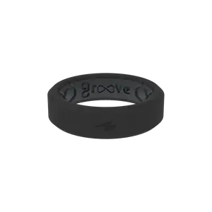 Zeus Midnight Black Thin Ring