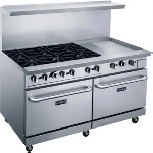 Dukers DCR60-6B24GM 60" Gas Range with Six (6) Open Burners & 24" Griddle