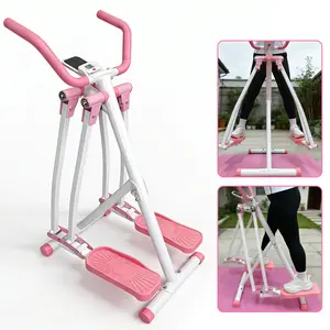 KINMAC Air Walker Exercise Machine Foldable Cardio Cross Trainer with LCD Display for Full Body Low Impact Elliptical Ideal for Home Gym