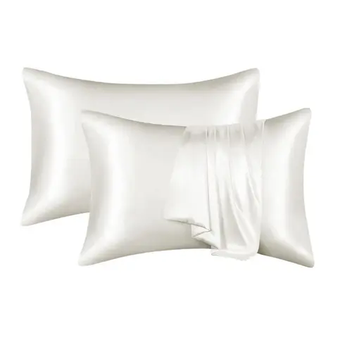 Solid Color Pillowcase without Filler, 2 Counts Soft & Smooth Satin Pillowcases, Bedding Supplies, Bed Linens