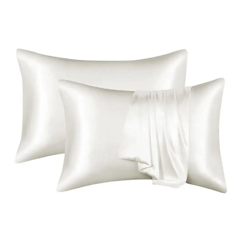 Solid Color Pillowcase without Filler, 2 Counts Soft & Smooth Satin Pillowcases, Bedding Supplies, Bed Linens