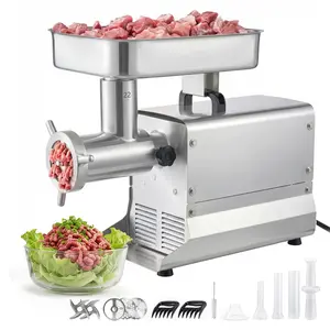 VEVOR Commercial Meat Grinder, 13 Lbs/Min Capacity, #22 Electric Meat Mincer with 3 Plates, 3 Sausage Stuffing Tubes, 750W/1HP Stainless Steel Sausage Maker for Home Kitchen Restaurants, ETL Listed