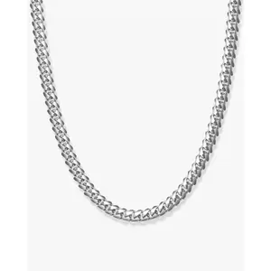 Youth Cuban Link Chain 5mm - Silver - Waterproof - Box Clasp