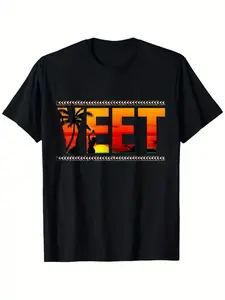 Vintage Uso Yeet Graphic T-Shirt, Casual Crew Neck Short Sleeve Tee, Breathable Cotton Fabric, Slight Stretch, Summer Fashion Top, Regular Fit, Summer Trendy T-Shirt