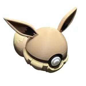 Eevee - Inspired 3D Printed Poke Ball Collectible