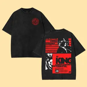 JoJo Anime Manga Graphic T-Shirt, Hoodies, Sweatshirt- Diavolo & King Crimson Comic Panel Tee - Unisex Cotton Tee for Otaku - Retro Japanese graphic tees Fabric Menswear