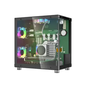 Elecrow Pitower Gen 1 Mini PC Case for Raspberry Pi 5: Aluminum Case with 3 Cooling Fans, 1.3" OLED Display, Support PCIe M.2 NVMe SSD, Support  RTC