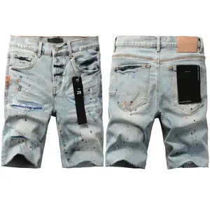 2025 Men's  Denim Shorts High Quality Fashion Trend Streetwear Slim Fit Denim Shorts