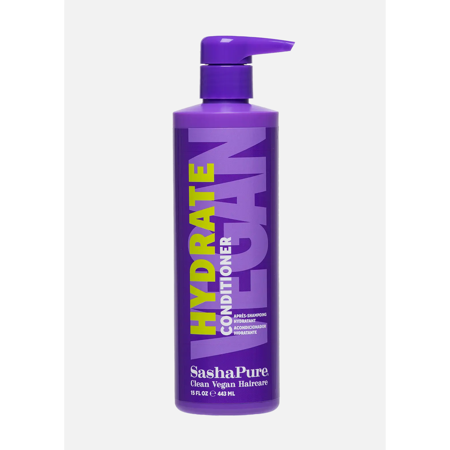SashaPure Hydrate Conditioner - Vegan Moroccan Argan & Organic Sacha Inchi Oil - Super Hydration, Frizz Eliminator, Damage Control - 15oz