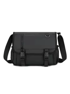 Men's Functional Crossbody Bag, Large Capacity Waterproof Messenger Bag, Casual Commute Shoulder Bag, Japanese Style Crossbody Bag, Multifunction Messenger Bag