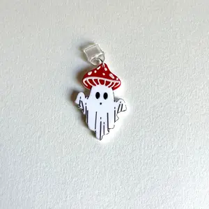 Ghostly Mushroom Kindle Dust Plug Charm Cute Fun