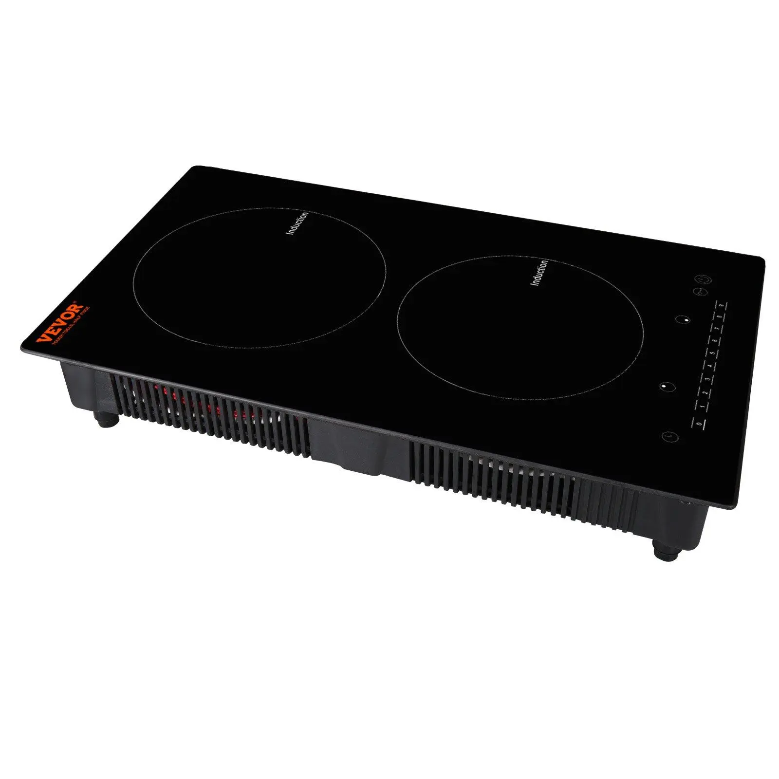 【Summerfinds】VEVOR Built-in Electric Induction Cooktop, 12-in Double Burner, 1800W Magnetic Stove Top, 9 Heating Levels, LED Touch Screen, Child Lock, Over-Temperature Protection [DealsForYouDays]