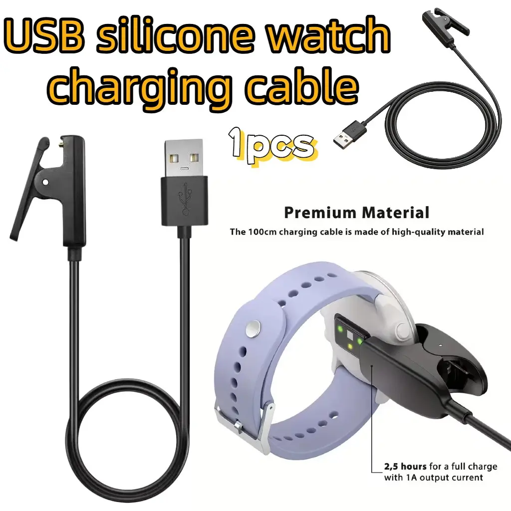 Watch USB Charging Cable Watch Charger Compatible with Garmin Smart Watch 235 Forerunner 735xt 230 630 Quick Charge Data Line for Daily Use and Long-Term Battery Activation