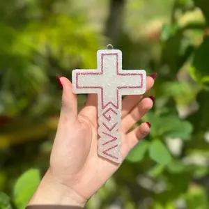 God is Greater Cross Car Freshie