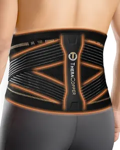 TheraCopper Copper Back Brace for Men & Women — Lumbar Support Belt for Lower Back Pain, Sciatica & Herniated Disc — Infused Copper Back Support with Adjustable Compression