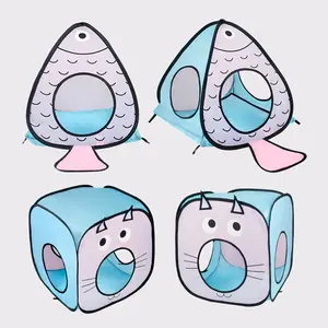 In-stock foldable pet cat tunnel tent, cat tunnel, cat bed, dog toy