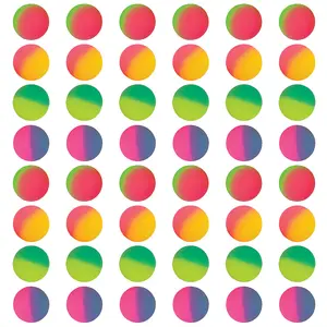 1" Bulk 48 Pc. Mini Icy Two-Tone Rubber Bouncy Ball Assortment