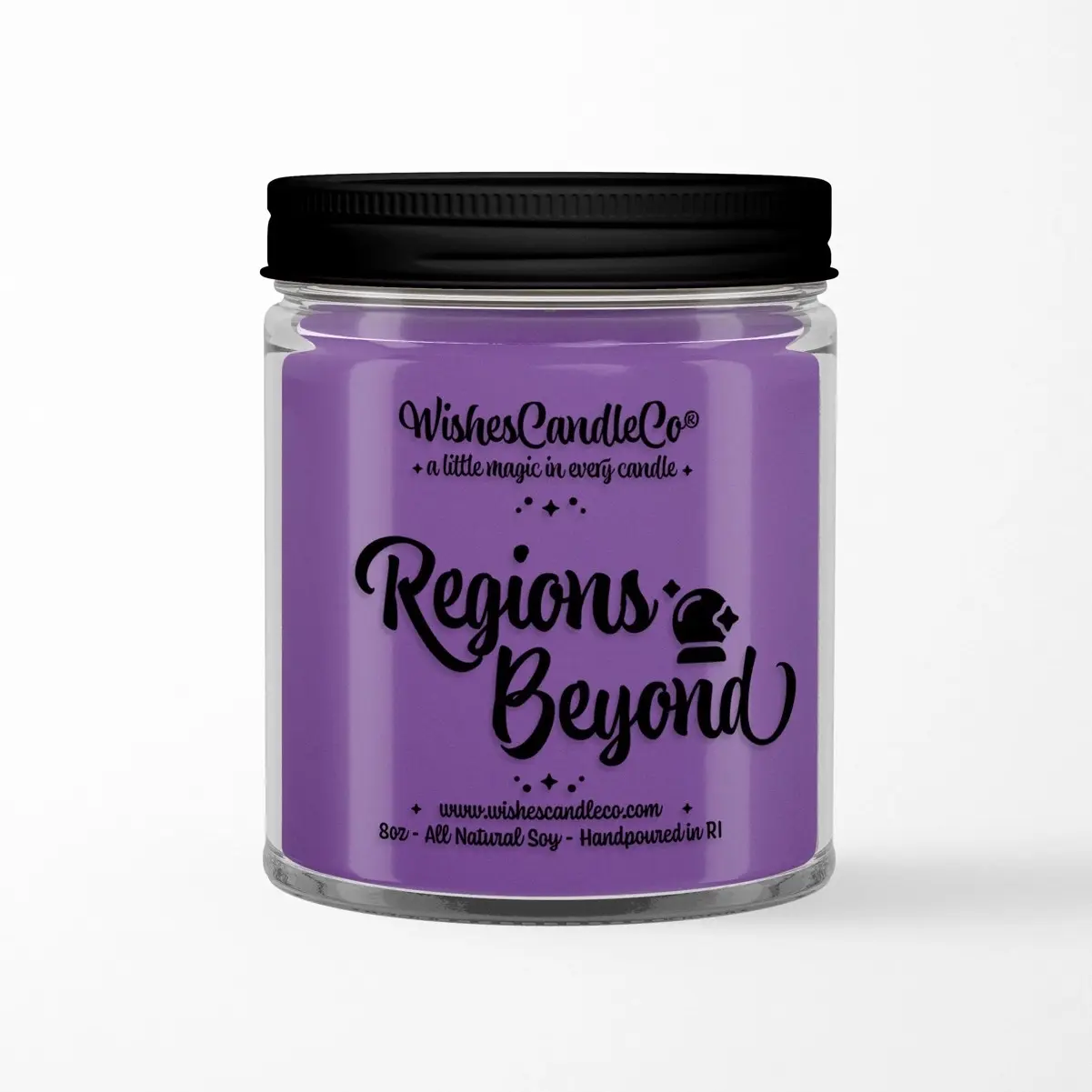 Regions Beyond 8oz Soy Candle With FREE Hidden Pin Inside Wax - Spooky - Haunted - Mansion - Ghosts - Haunting - Natural Wax - Theme - Park - Vacation Gift Gift
