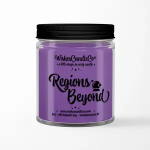 Regions Beyond 8oz Soy Candle With FREE Hidden Pin Inside Wax - Spooky - Haunted - Mansion - Ghosts - Haunting - Natural Wax - Theme - Park - Vacation Gift Gift