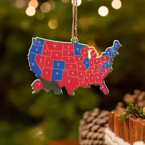 US Presidential Election 2024 Map Ornament, 2024 Election Map Ornament, Red Wave Ornament, 45 47 President President