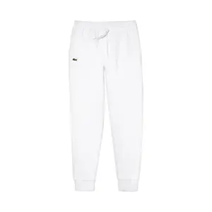 Lacoste White Sport Tennis Track Pants in Fleece
