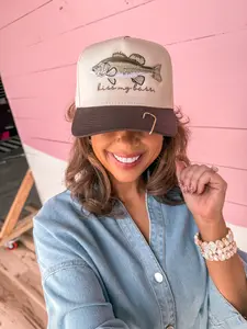 Kiss My Bass Embroidered Fishing Hat