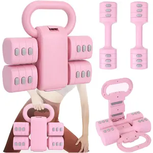 Adjustable Dumbbell Set of 2, 4 in 1 Free Weights Dumbbells Set for Women with  Adjustment, Each 2lb 3lb 4lb 5lb Hand Weights Set for  Gym Exercise