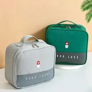 Zippered Medicine Organizer Bag, Perfect Family Travel Pill Storage Pouch, Inner Pocket Design, Ideal for Daily Use & Trips