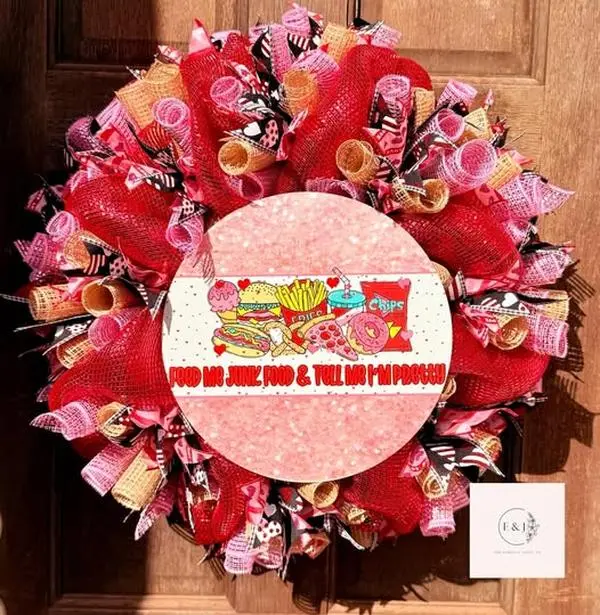 Feed Me Junk Food Wreath