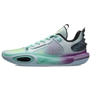LiNing All City 11 Psychedelic Cushioning Anti-Slip And Wear-Resistant Low-Top Basketball Shoes Men's Blue ABAT005-3