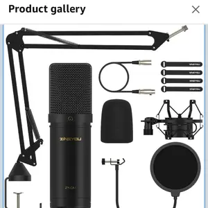 ZINGYOU 05G0427-ZY-CA1, USB Condenser Microphone with Upgraded Boom Pop Filter