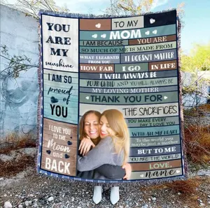 Blanket for Mother's Day, To My Mom Blanket For Mom From Son, From Daughter Customized Picture Mother and Daughter Blanket, Throw Blanket for Bedroom hellokittyblankets